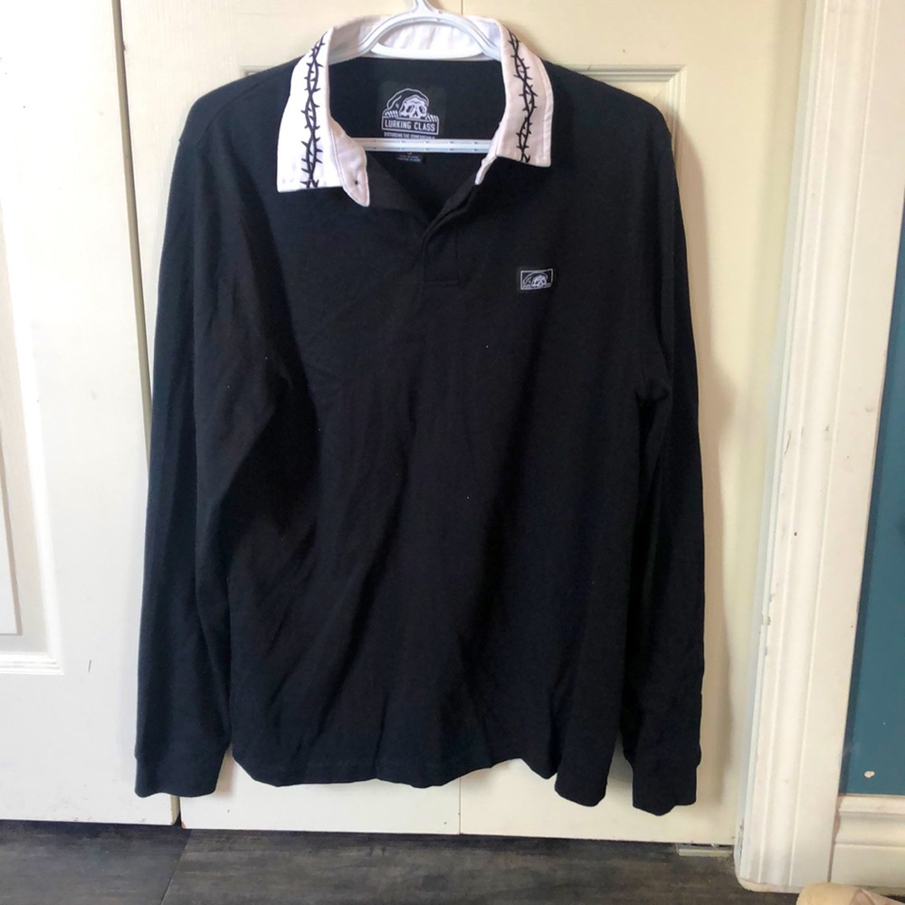 Black and white collared Zumiez long sleeve